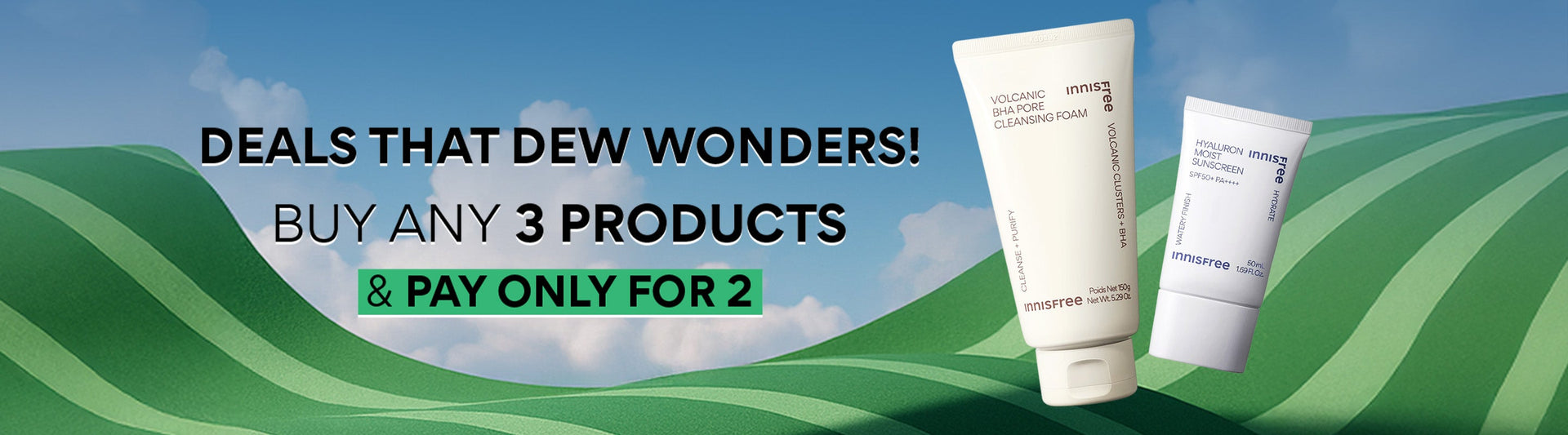 Buy Any 3 Products, Pay Only For 2
