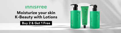 Buy 2 Get 1 Free on Lotion Range | Innisfree India