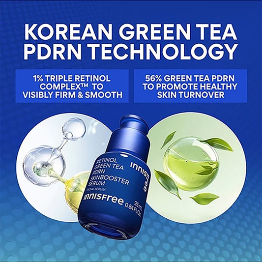 Innisfree Retinol Green Tea Booster PDRN Face Serum 25ml