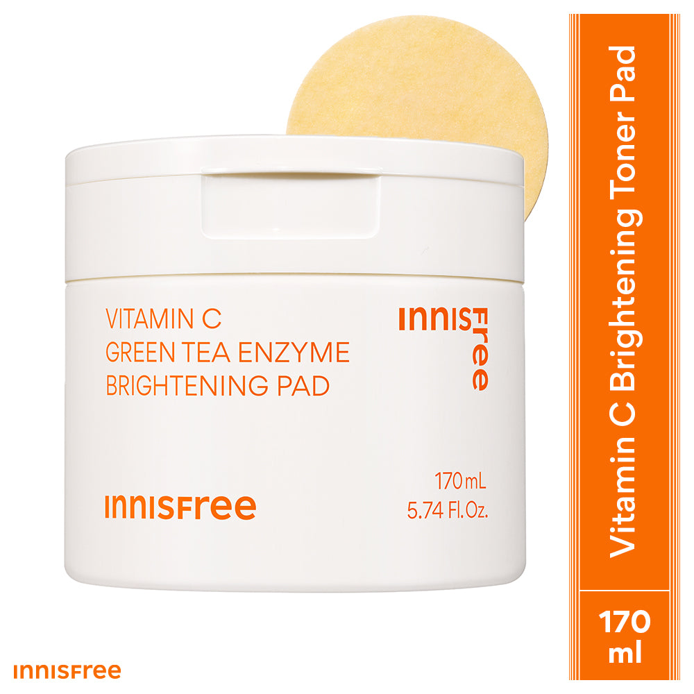 Innisfree Vitamin C Gree Tea Brightening Toner Pad - 60 Pcs